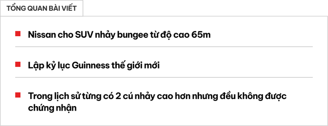 Nissan Qashqai lập kỷ lục nhảy bungee từ độ cao ngang tòa nhà khoảng 20 tầng với người lái ngồi trong- Ảnh 1.