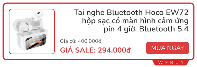 Sale giữa tháng: Tai nghe có màn hình cảm ứng Hoco 319.000đ, Smarttag chuẩn Apple 169.000đ, loa Capybara 241.000đ...- Ảnh 2.