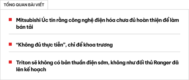  Mitsubishi chưa hào hứng với bán tải điện- Ảnh 1.