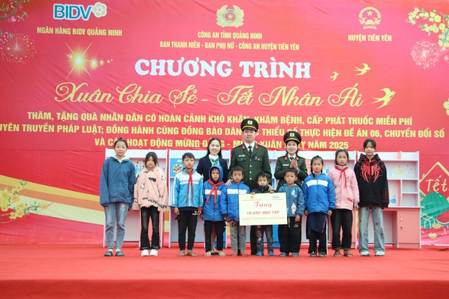 Thanh niên Công an tỉnh Quảng Ninh: Tổ chức “Xuân chia sẻ - Tết nhân ái” và các hoạt động Mừng Đảng, Mừng Xuân Ất Tỵ 2025 tại huyện Tiên Yên- Ảnh 1.