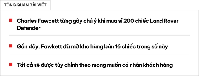 Ai cũng chê cười người đàn ông này mua liền 200 chiếc Defender chục năm trước, giờ khách sẵn sàng chi gấp 6 lần giá nguyên bản để sở hữu- Ảnh 1. Ai cũng chê cười người đàn ông này mua liền 200 chiếc Defender chục năm trước, giờ khách sẵn sàng chi gấp 6 lần giá nguyên bản để sở hữu- Ảnh 1.