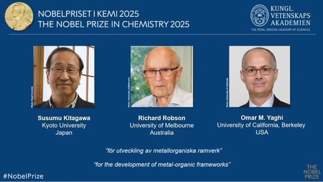 Giải Nobel Hóa học năm 2025 - Dấu ấn của nhà khoa học gắn bó với Đại học Quốc gia - Hồ Chí Minh- Ảnh 1.