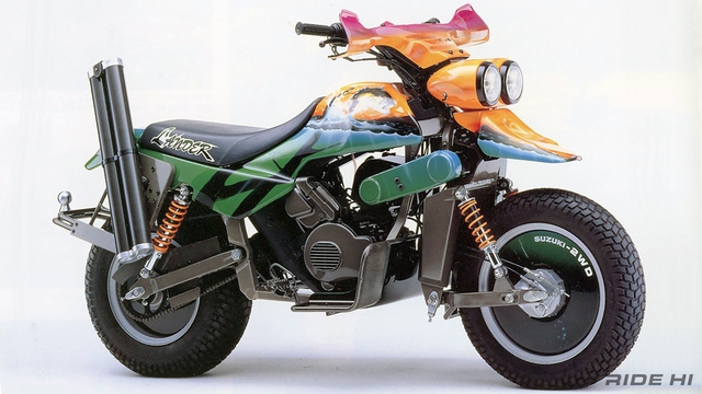 Hơn 30 năm trước Suzuki đã từng làm ra những chiếc xe máy 'siêu nhân' dẫn động hai cầu như ô tô- Ảnh 4. Hơn 30 năm trước Suzuki đã từng làm ra những chiếc xe máy 'siêu nhân' dẫn động hai cầu như ô tô- Ảnh 4.