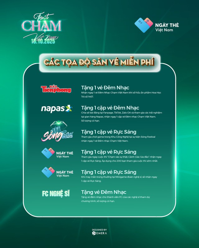 NAPAS tặng vé miễn phí đêm nhạc "Chạm Việt Nam" tại Sóng Festival - Ngày thẻ Việt Nam 2025- Ảnh 2.