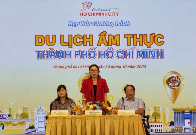 Bà Bùi Thị Ngọc Hiếu, Phó Giám đốc Sở mitom bong da truc tiep lịch TP Hồ Chí Minh chia sẻ thông tin về hàng loạt sản phẩm mitom bong da truc tiep lịch ẩm thực vào sáng 22/10.