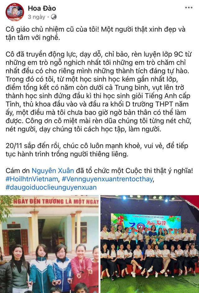 Trend khoe ảnh với thầy cô đang bùng nổ MXH: Đôi ba bức hình mà có ngay một "vé về tuổi học trò"!- Ảnh 3.