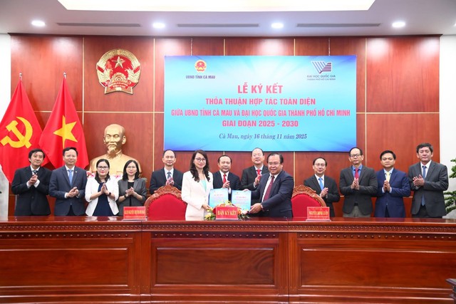 Đại học Quốc gia Tp Hồ Chí Minh và tỉnh Cà Mau ký kết Thỏa thuận hợp tác toàn diện giai đoạn 2025–2030: Tăng cường liên kết đại học – địa phương vì phát triển bền vững- Ảnh 4.