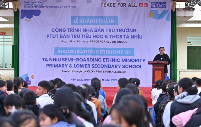UNIQLO cùng Tổ chức Plan International khánh thành nhà bán trú mới cho học sinh dân tộc thiểu số tại Tuyên Quang- Ảnh 2.
