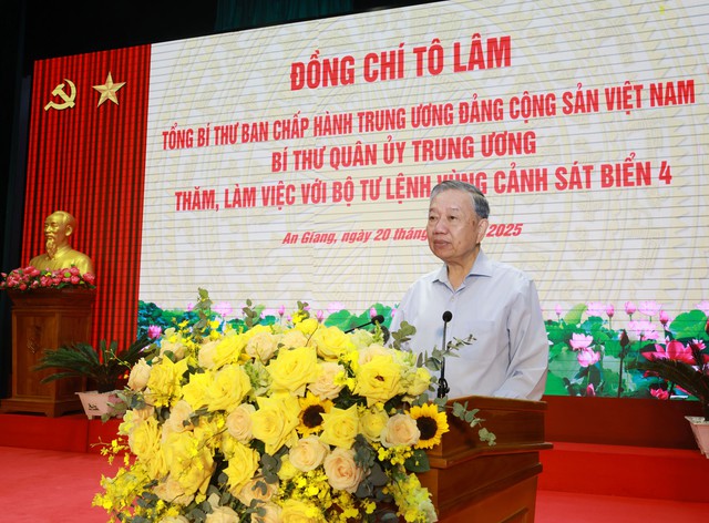 Tổng Bí thư Tô Lâm thăm, làm việc với Bộ Tư lệnh Vùng Cảnh sát biển 4- Ảnh 3. Tổng Bí thư Tô Lâm thăm, làm việc với Bộ Tư lệnh Vùng Cảnh sát biển 4- Ảnh 3.