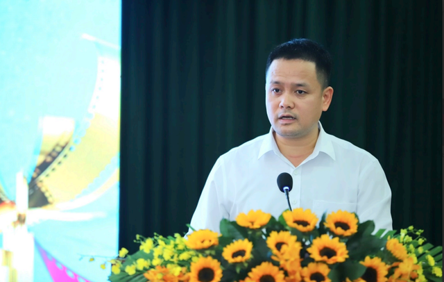 Ông Đặng Trần Cường - Cục trưởng Cục Điện ảnh - tại buổi họp báo (Ảnh Cổng TTĐT Bộ VHTTDL).