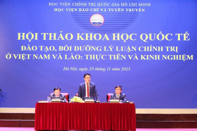 Hội thảo khoa học quốc tế “Đào tạo, bồi dưỡng lý luận chính trị ở Việt Nam và Lào: Thực tiễn và kinh nghiệm”- Ảnh 1.