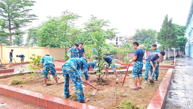 Học viện Phòng không – Không quân chung tay làm đẹp trường lich tuong thuat truc tiep bong da hom nay học cơ sở lich tuong thuat truc tiep bong da hom nay Sơn Trầm- Ảnh 3.