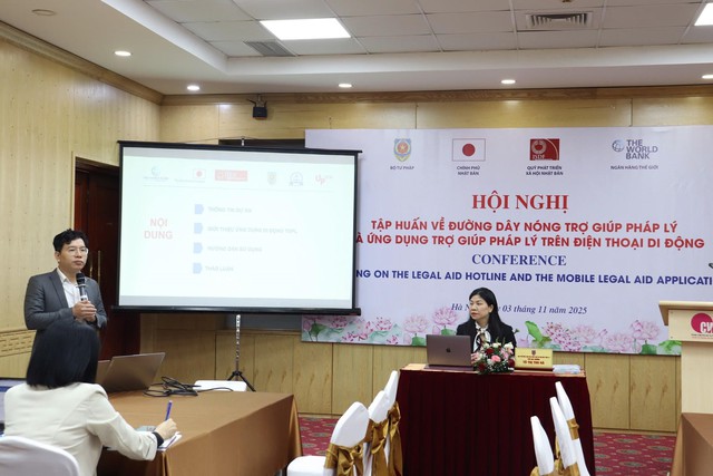 Hội nghị tập huấn về đường dây nóng trợ giúp pháp lý và ứng dụng trợ giúp pháp lý trên điện thoại di động- Ảnh 6.