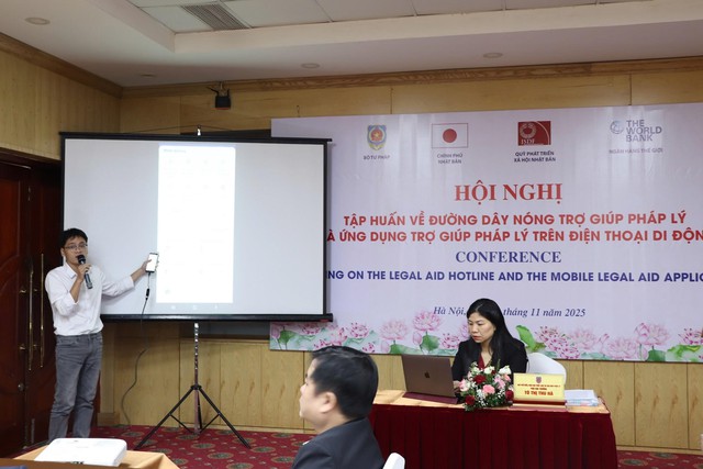 Hội nghị tập huấn về đường dây nóng trợ giúp pháp lý và ứng dụng trợ giúp pháp lý trên điện thoại di động- Ảnh 7.