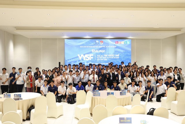 Khai mạc Diễn đàn Trí thức trẻ Đại học quốc gia-TP. Hồ Chí Minh lần V: Thúc đẩy kết nối liên ngành và đổi mới sáng tạo- Ảnh 2. Khai mạc Diễn đàn Trí thức trẻ Đại học quốc gia-TP. Hồ Chí Minh lần V: Thúc đẩy kết nối liên ngành và đổi mới sáng tạo- Ảnh 2.