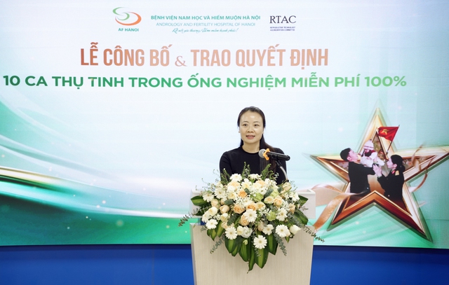 Miễn ph&iacute; 100% 10 ca thụ tinh trong ống nghiệm cho qu&acirc;n nh&acirc;n hiếm muộn năm 2025- Ảnh 1.