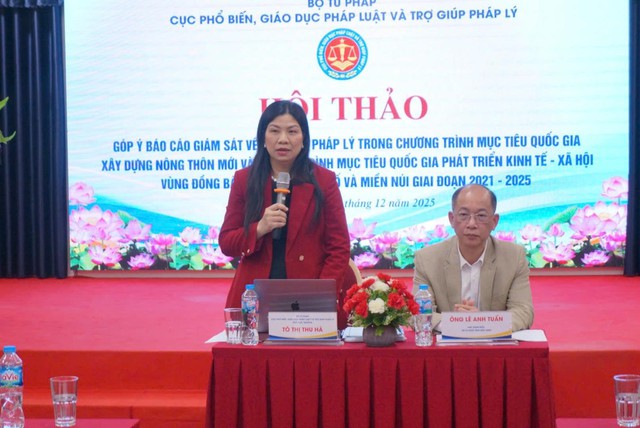 Ho&agrave;n thiện B&aacute;o c&aacute;o gi&aacute;m s&aacute;t việc thực hiện nội dung trợ gi&uacute;p ph&aacute;p l&yacute; trong c&aacute;c Chương tr&igrave;nh mục ti&ecirc;u quốc gia- Ảnh 9.