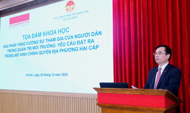 Học viện Ch&iacute;nh trị quốc gia Hồ Ch&iacute; Minh tổ chức tọa đ&agrave;m khoa học về tăng cường sự tham gia của người d&acirc;n trong quản trị m&ocirc;i trường- Ảnh 1.
