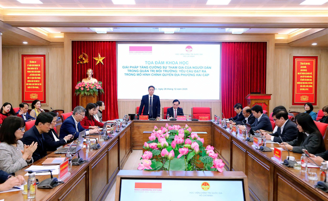 Học viện Ch&iacute;nh trị quốc gia Hồ Ch&iacute; Minh tổ chức tọa đ&agrave;m khoa học về tăng cường sự tham gia của người d&acirc;n trong quản trị m&ocirc;i trường- Ảnh 5.