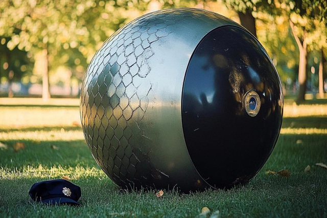 Cảnh s&aacute;t Trung Quốc tung "Quả b&oacute;ng th&eacute;p" 125kg v&agrave;o cuộc chiến chống tội phạm: Tương lai như phim viễn tưởng- Ảnh 5.