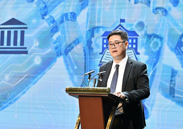 &Ocirc;ng Nguyễn V&otilde; Trường An - Ph&oacute; Chủ tịch CT Group ph&aacute;t biểu tại chương tr&igrave;nh.