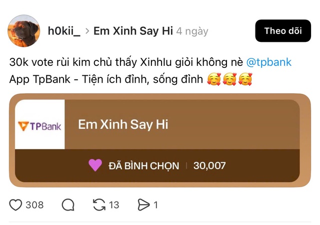 100.000 votes từ Xinhiu giúp TPBank dẫn đầu đường đua "Kim Chủ" tại FChoice 2025- Ảnh 1. 100.000 votes từ Xinhiu giúp TPBank dẫn đầu đường đua "Kim Chủ" tại FChoice 2025- Ảnh 1.