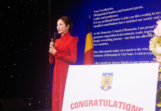 Lý Nhã Kỳ phát biểu tại sự kiện quan trọng Việt Nam – Romania- Ảnh 3. Lý Nhã Kỳ phát biểu tại sự kiện quan trọng Việt Nam – Romania- Ảnh 3.