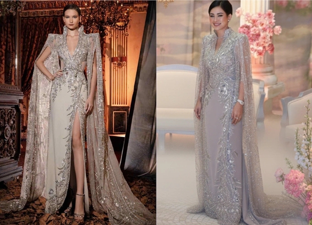 Đ&aacute;m cưới Ti&ecirc;n Nguyễn th&agrave;nh &ldquo;thảm đỏ&rdquo; thu nhỏ: Mẹ đẻ diện v&aacute;y 600 triệu, mẹ chồng chọn thiết kế "made in Vietnam" tinh xảo- Ảnh 1.