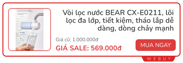 Chỉ từ 29.000đ sắm đủ đồ Xiaomi, Bear, Pery Smith...: Máy khử mùi, hút bụi, lọc nước đều có giá tốt- Ảnh 7.