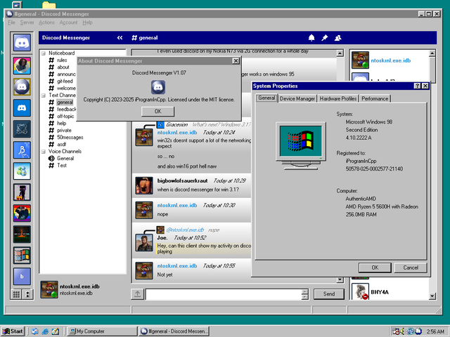 Giờ là năm 2025, những ai còn dùng Windows 98 đã có thể sử dụng Discord- Ảnh 1.