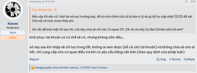 Admin diễn đàn VOZ: Chỉ cung cấp số CCCD của thành viên cho cơ quan điều tra, 20 năm qua chỉ có 5-6 trường hợp bị yêu cầu thông tin- Ảnh 2.