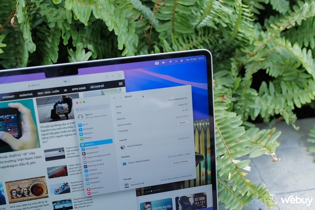 Mở hộp MacBook Air M4 Sky Blue chính hãng VN: Sắc xanh thanh thoát cho chiếc laptop gọn nhẹ mạnh mẽ nhất của Apple- Ảnh 19. Mở hộp MacBook Air M4 Sky Blue chính hãng VN: Sắc xanh thanh thoát cho chiếc laptop gọn nhẹ mạnh mẽ nhất của Apple- Ảnh 19.