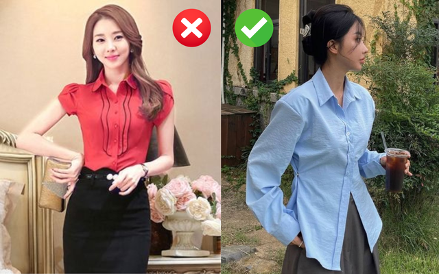 4 kiểu áo sơ mi dìm dáng, xỉn da, điểm thanh lịch lao dốc thảm hại- Ảnh 2. 4 kiểu áo sơ mi dìm dáng, xỉn da, điểm thanh lịch lao dốc thảm hại- Ảnh 2.