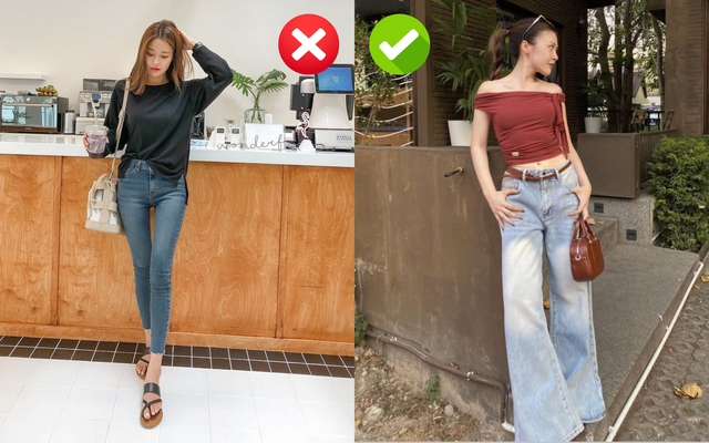 5 kiểu quần jeans tưởng đẹp mà phá dáng, mặc sai bạn xấu đi chục lần- Ảnh 2. 5 kiểu quần jeans tưởng đẹp mà phá dáng, mặc sai bạn xấu đi chục lần- Ảnh 2.