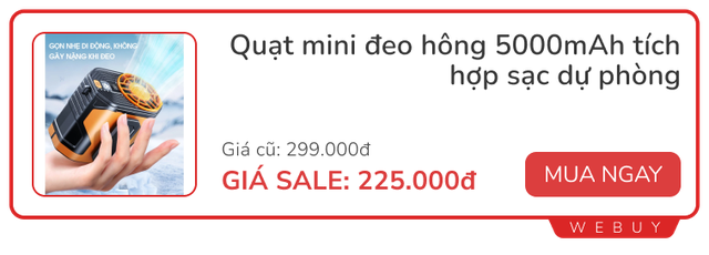 6 mẫu quạt mini tiện lợi: gió mát, pin trâu cực cần cho những ngày nóng nực sắp tới- Ảnh 10.