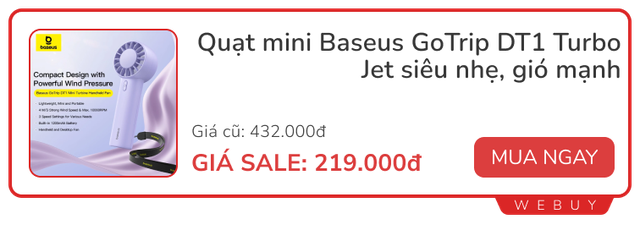 6 mẫu quạt mini tiện lợi: gió mát, pin trâu cực cần cho những ngày nóng nực sắp tới- Ảnh 2.