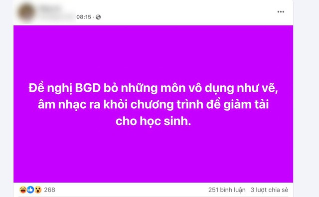 Ông bố ở TP.HCM đòi bỏ 2 môn học "vô dụng", hội phụ huynh phẫn nộ: Quan niệm giáo dục lệch lạc!- Ảnh 1. Ông bố ở TP.HCM đòi bỏ 2 môn học "vô dụng", hội phụ huynh phẫn nộ: Quan niệm giáo dục lệch lạc!- Ảnh 1.