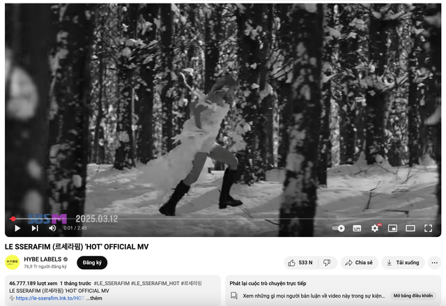 10 MV Kpop nhiều view nhất đầu 2025: Hạng 1 gây sốc, Jennie hay Lisa đỉnh hơn?- Ảnh 10. 10 MV Kpop nhiều view nhất đầu 2025: Hạng 1 gây sốc, Jennie hay Lisa đỉnh hơn?- Ảnh 10.