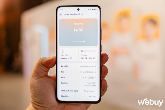 Cận cảnh realme 14 Series: Thiết kế tương lai, pin khủng 6000 mAh, dùng Snapdragon 6 Gen 4, giá chỉ hơn 8 triệu- Ảnh 6. Cận cảnh realme 14 Series: Thiết kế tương lai, pin khủng 6000 mAh, dùng Snapdragon 6 Gen 4, giá chỉ hơn 8 triệu- Ảnh 6.