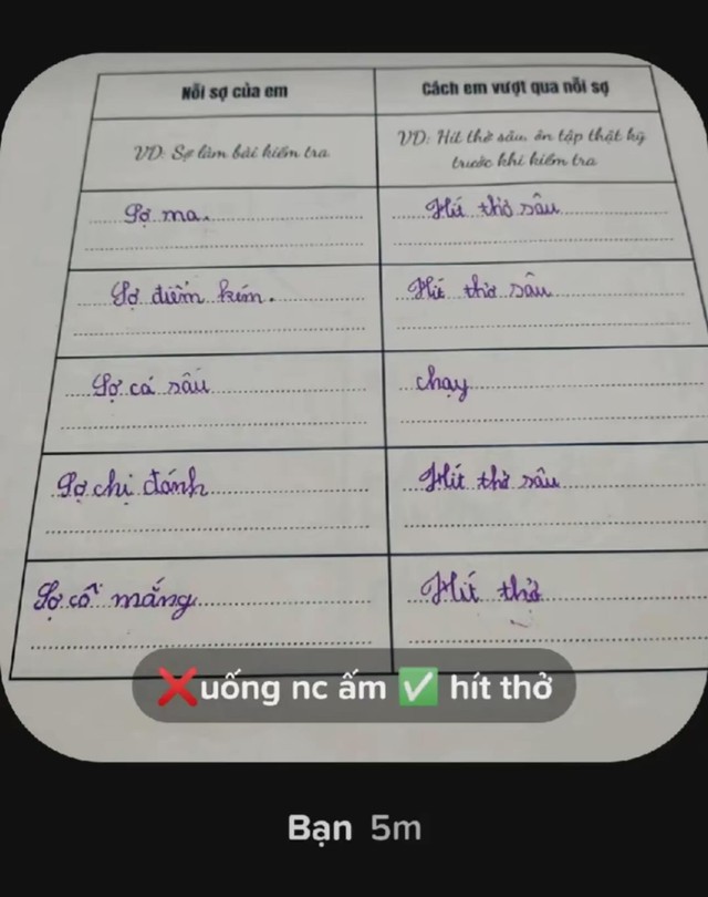 Hỏi về "nỗi sợ của em", học sinh lớp 2 ngoáy bút khiến cô giáo run theo: Sợ vợ, sợ cả trái đất quay làm... cái nhà quay theo!- Ảnh 5. Hỏi về "nỗi sợ của em", học sinh lớp 2 ngoáy bút khiến cô giáo run theo: Sợ vợ, sợ cả trái đất quay làm... cái nhà quay theo!- Ảnh 5.