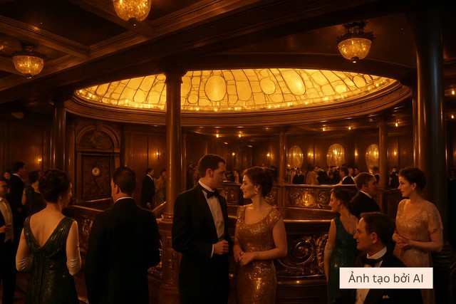 Khi AI tái hiện chân thực đêm tiệc cuối cùng trên tàu Titanic: Sự xa hoa tột cùng che mờ mọi hiểm họa- Ảnh 2. nha cai hi88 tái hiện chân thực đêm tiệc cuối cùng trên tàu Titanic: Sự xa hoa tột cùng che mờ mọi hiểm họa- Ảnh 2.