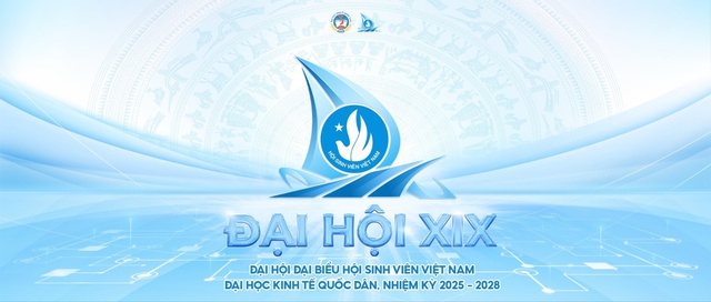 Hình ảnh biểu trưng Đại hội Đại biểu Hội Sinh viên Việt Nam Đại học Kinh tế Quốc dân, nhiệm kỳ 2025 - 2028