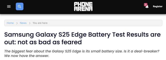 Mỏng 5.8mm nhưng Galaxy S25 Edge pin trâu bất ngờ, reviewer cũng phải ngỡ ngàng: “Samsung thực sự đã phù phép viên pin 3.900mAh"- Ảnh 5.