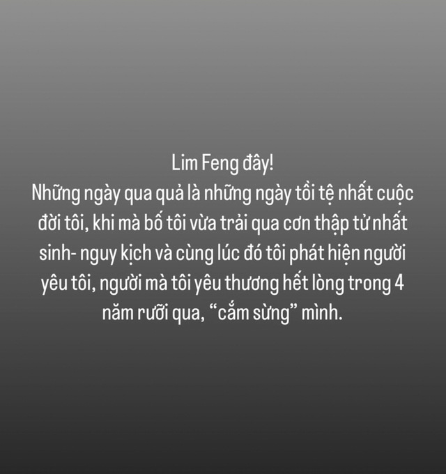 Lim Feng đáp trả "phốt" đời tư hậu drama với Wren Evans, bất ngờ ẩn bài tố bạn trai ngoại tình- Ảnh 2. hi88.com là gì đáp trả "phốt" đời tư hậu drama với Wren Evans, bất ngờ ẩn bài tố bạn trai ngoại tình- Ảnh 2.