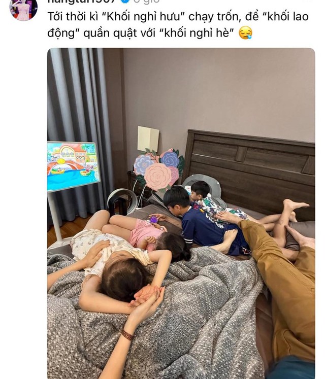 Kỳ nghỉ hè chỉ mới bắt đầu, nhà Hằng Túi đã “vỡ trận”: Tấm ảnh triệu phụ huynh đồng cảm, nhìn là biết ‘toang thật rồi’- Ảnh 1.