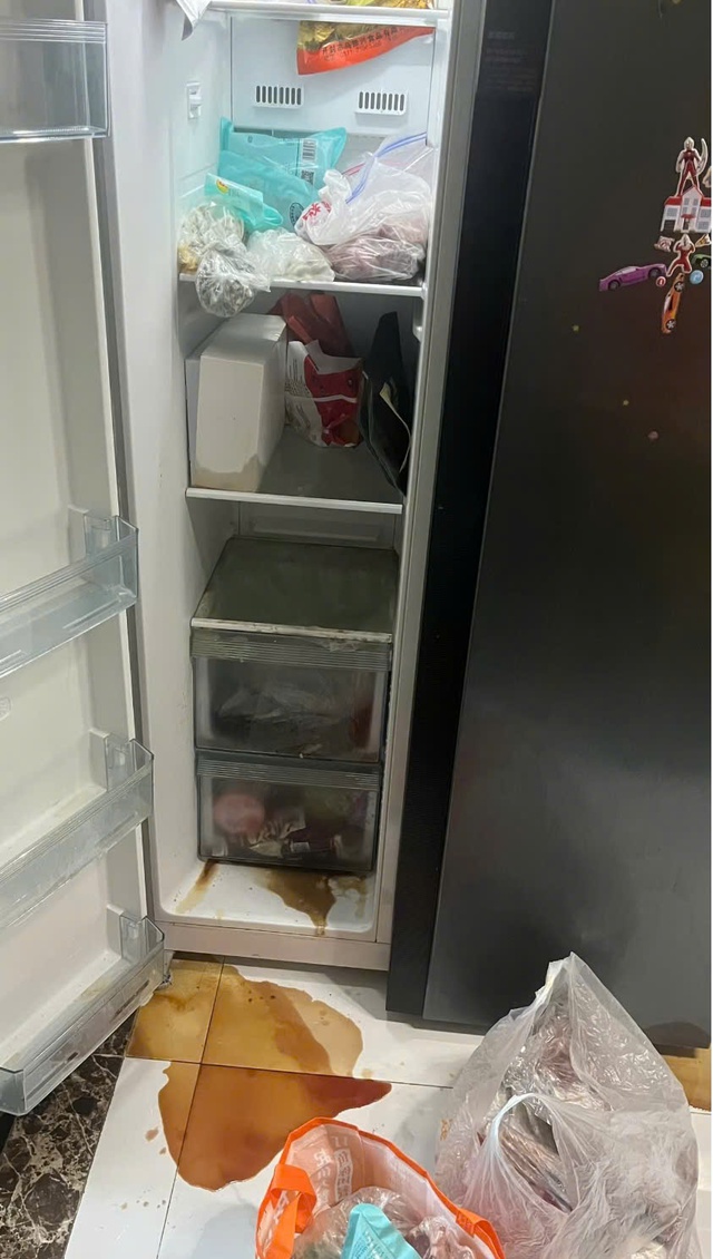 Mẹ vợ phát hiện chất lỏng màu đỏ rỉ ra từ tủ lạnh, mùi hôi thối kỳ lạ khi đến thăm con gái: "Tôi hét toáng, vội gọi cho con rể"- Ảnh 2.