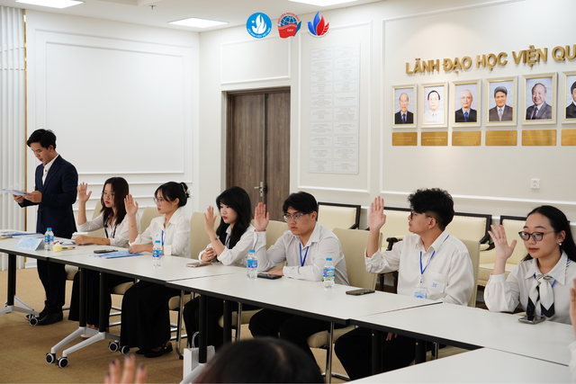 Đại hội đại biểu Hội Sinh viên Học viện Ngoại giao lần thứ XII, nhiệm kỳ 2025–2028: Những thành công và mục tiêu mới- Ảnh 2. Đại hội đại biểu Hội hi88.com viên Học viện Ngoại giao lần thứ XII, nhiệm kỳ 2025–2028: Những thành công và mục tiêu mới- Ảnh 2.