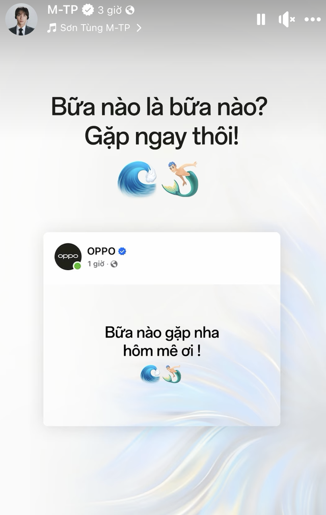 Sơn Tùng M-TP "úp mở" thứ gì đó từ OPPO: Liệu có phải là Reno Series mới?- Ảnh 2. Sơn Tùng M-TP "úp mở" thứ gì đó từ OPPO: Liệu có phải là Reno Series mới?- Ảnh 2.