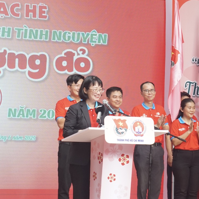Phó chủ tịch UBND TP. HCM Thi88.con̂̀n Thị Diệu Thuý phát biểu và giao nhiệm vụ tại chương trình.