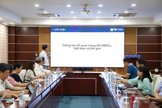 Đại học Quốc Gia Thành phố Hồ Chí Minh tổ chức tọa đàm về nghiên cứu giống lúa thích ứng biến đổi khí hậu: Hướng tới phát triển nông nghiệp bền vững tại ĐBSCL- Ảnh 3. Đại học Quốc Gia Thành phố Hồ Chí Minh tổ chức tọa đàm về nghiên cứu giống lúa thích ứng biến đổi khí hậu: Hướng tới phát triển nông nghiệp bền vững tại ĐBSCL- Ảnh 3.